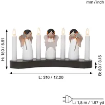 Star Trading Kerzenständer Angel Choir Holz Silber/Weiß