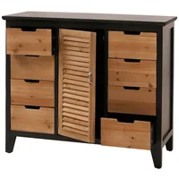 Mendler Apothekerkommode HWC-O63, Schrank Staufächer Schubladen, Vintage Shabby Fensterladenoptik