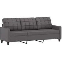 vidaXL 3-Sitzer-Sofa Grau 180 cm Kunstleder