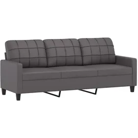 vidaXL 3-Sitzer-Sofa Grau 180 cm Kunstleder