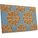 HANSE HOME Fußmatte Kokos Flowers«, rechteckig, blau