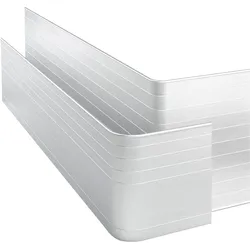 Beetumrandung BECKMANN "Alu-Einfassung BKZ", grau (alu natur), H:13cm, Aluminium, Beeteinfassungen, 3er-Set