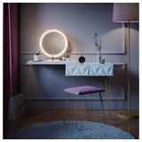 Vicco Schminktisch Bella Weiß 120 cm mit LED Beleuchtung und Hocker