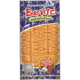 Bento Knabberei aus Tintenfisch und Surimi 20g Scharf und Würzig | Hot & Spicy Mixed Seafood Snack