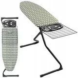Kadax Bügelbrett mit ausziehbarem Fach, 120x42cm Bügeltisch Grün