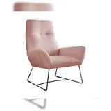 KAWOLA Sessel BISA Cord rosa