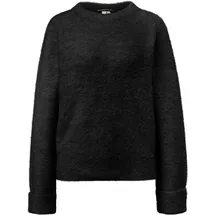 QS Bouclé-Pullover Schwarz XXL