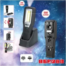 KS Tools Mobile Werkstatt-Handlampe, knickbar, 550 Lumen
