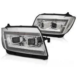 LED Tagfahrlicht Scheinwerfer für VW Crafter II ab 2017 chrom dynamische Blinker