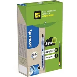 Gelschreiber B2P BEGREEN Bonuspack, 0,4mm, schwarz, Pck= 10 Gelschreiber + Minen