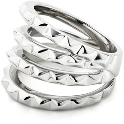 Pippa&Jean - Ring Nieten Messing in Silber Ringe Damen