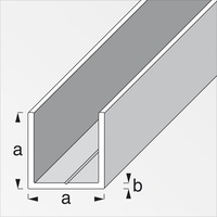 Alfer Quadrat-U 2.5 m, 23,5 x 1.5 mm Aluminium