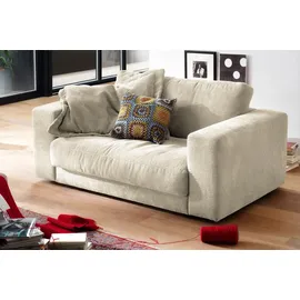 KAWOLA Doppelsessel MADELINE Cord 120 x 80 x 80 cm Weiß