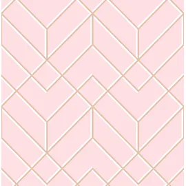 Superfresco Easy Losanges filaires", - Pink - 10m X 52cm