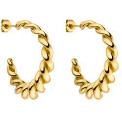 Purelei Ohrringe Twisted in Kordel-Optik Gold Damen 