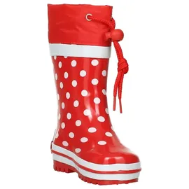 Playshoes Gummistiefel Rot/Punkte 32,5