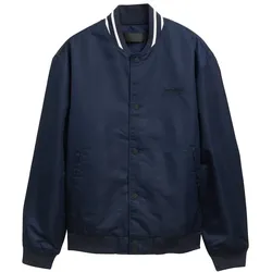 TOM TAILOR DENIM Herren College Bomberjacke mit Logo-Stickerei, blau, Uni, Gr. XXL