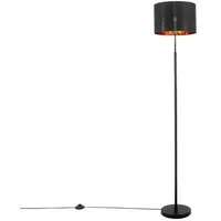 QAZQA Moderne Stehlampe schwarz mit Gold - VT 1