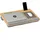 Relaxdays Laptopkissen, Handgelenkauflage Mauspad, HBT 10x55,5x36 cm, Laptopablage, Laptopunterlage, Natur/grau