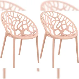 CLP Hope Gartenstuhl Sessel 59 x 59 x 80 cm rosa 2 St.