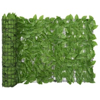 vidaXL Balkon-Sichtschutz mit Grünen Blättern 300x100 cm
