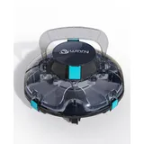 WINNY POOL CLEANER Winny 200 Poolroboter, Poolsauger kabellos mit Akku, 75 Min. Laufzeit, für Aufstellpools bis 60 m2, Doppelfiltration, Automatisches Parken, Kompakt Leicht (Schwarz-Transparent)