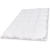 Premium Daunendecke extra warm 135x200 cm | 1600g Bettdecke, 85% Federn 15% Daunen | 100% natürliche Baumwolle | Made in Europe | Steppdecke geeignet für Allergiker | HS74