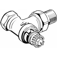 Danfoss Ventilgehäuse RA-N 25 R 1/1, Eckausführung, matt vernickelt