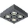 Italux Casemiro 4 GU10 Aluminium schwarz
