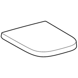 Geberit Renova Plan WC-Sitz eckiges Design, Befestigung von oben mit Absenkautomatik, Befestigung von oben, Weiß/glänzend 572145000