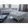 KAWOLA Hocker NARLA Chesterfield Velvet 110 x 44 x 110 cm Silber