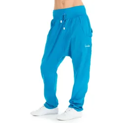 Haremshose WINSHAPE "UNISEX 4Pocket Pants WH13", Damen, Gr. M, Normalgrößen, blau (türkis), 90% Baumwolle, 10% Elasthan, Hosen