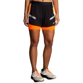 Brooks Run Visible 4" 2in1 Short Damen Schwarz XS