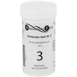 HOMOEOPATHIEFUCHS Schüssler-Salz Nummer 3 Ferrrum phosphoricum D12 Biochemie 400 St Tabletten