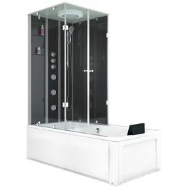 AcquaVapore Whirlpool Dusche Kombination K05-R32-WP-EC Duschtempel 90x180 cm - Schwarz