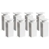sossai® Möbelfuß Design-Möbelfüße, 4er & 8er Set, höhenverstellbar MFV1, Farbe: Weiß, (8-St), Farbe: Weiß weiß 8 cm