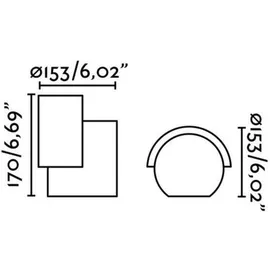 faro BARCELONA Außenwandleuchte Aluminium IP65 16 W grau