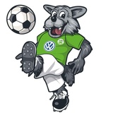 wall-art Wandtattoo »Fußball VfL Wolfsburg Wölfi«, (1 St.), selbstklebend, entfernbar, bunt