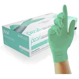 Unigloves - Mint PEARL® Passgenaue Einweghandschuhe aus Nitril | Lebensmittelecht, puderfrei & latexfrei | hohe Festigkeit & Haltbarkeit | 100 Stück | Einmalhandschuh XL