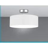meineWunschleuchte Deckenleuchte mit Stoff Lampenschirm Weiß 30cm - Textil Deckenlampe Stoffschirm