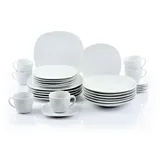 Retsch Fino Kombiservice 30-tlg. eckig uni weiß