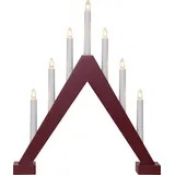Star Trading Star Fensterleuchter Trill, 7Flammig, Holz, Rot