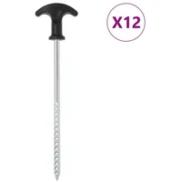 vidaXL Zeltheringe 12 Stk. 20 cm Ø7 mm Verzinkter Stahl