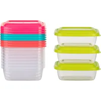 Kigima Mini-Gefrierdosen 12x0,31L rechteckig mehrfarbig – Vorratsdosen mit Deckel luftdicht – Frischhaltedosen mit Deckel – Aufbewahrungsbox Küche für Mealprep & Organisation