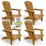 Juskys Korfu Liegestuhl 69 x 85 x 94 cm Natur 4 St. 