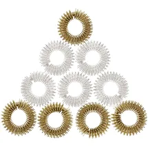 casativo Akupressurringe 10er Set Gold/Silber