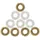 casativo Akupressurringe 10er Set Gold/Silber