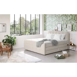 Cotta Boxspringbett COTTA "Fort mit Bettkasten, inkl. Topper", beige, B:201cm L:228cm, 100% POLYESTER (PES), Komplettbetten, Boxspringbett, erhältlich in verschiedenen Breiten (160cm, 180cm & 200cm), Topseller
