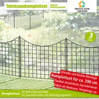 Teichzaun Unterbogen 11-teiliger - Anthrazit