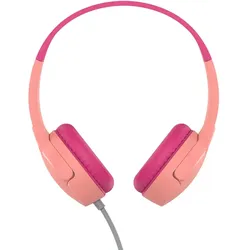 Belkin SoundForm Mini Kopfhörer Kabelgebunden Kopfband Anrufe/Musik/Sport/Alltag Pink